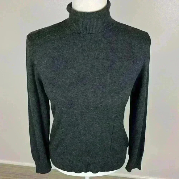 Tribal Dark Grey Turtleneck Sweater Size M - Picture 2 of 8